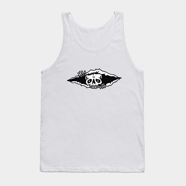 Skull Tearing up Tank Top by quilimo